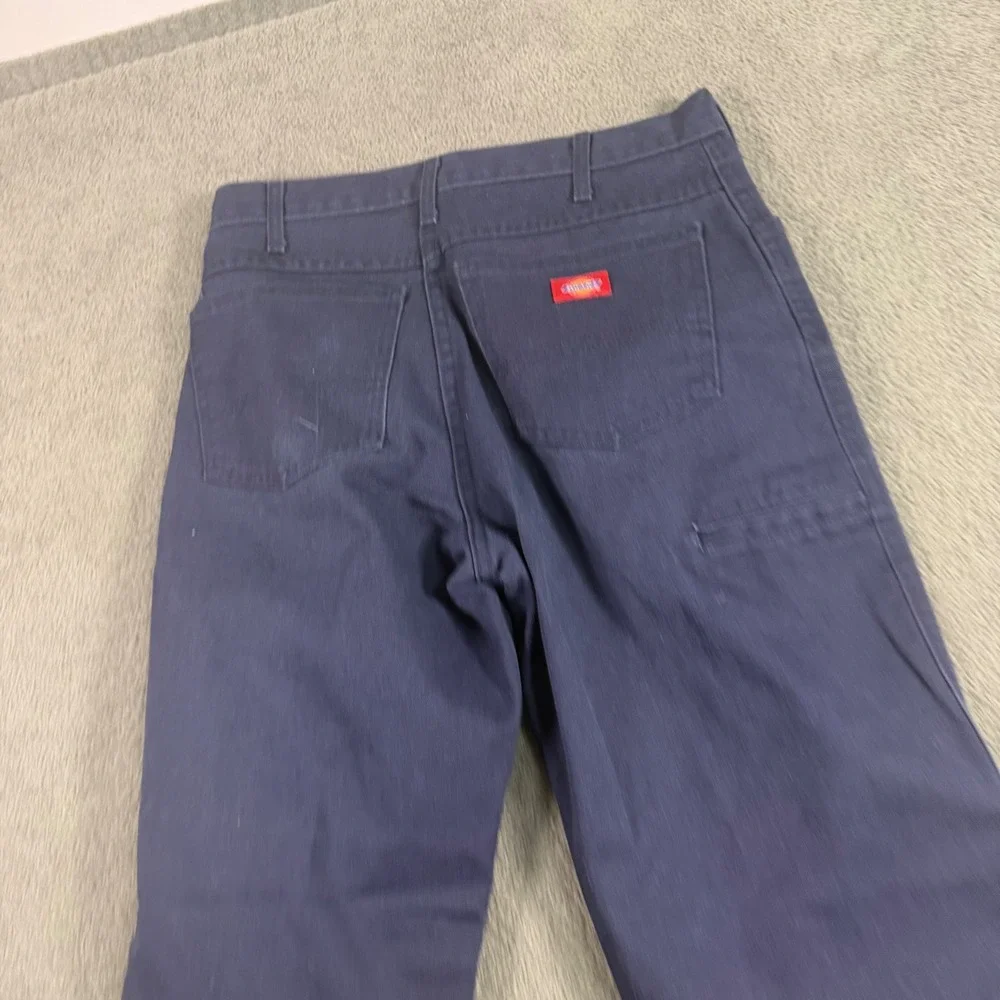Dickies Mens Navy Blue Carpenter Utility Work Pants C798DN Straight Leg 32 UL